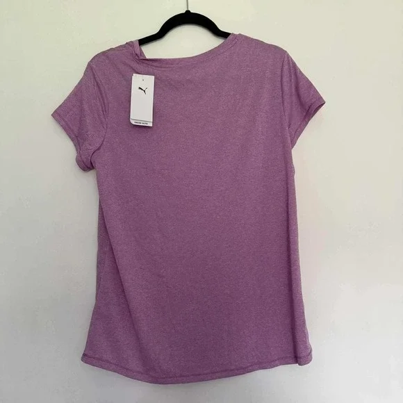 Puma V-Neck Active T-Shirt Wild Berry Heather Athletic Top Large‎ - Picture 4 of 8